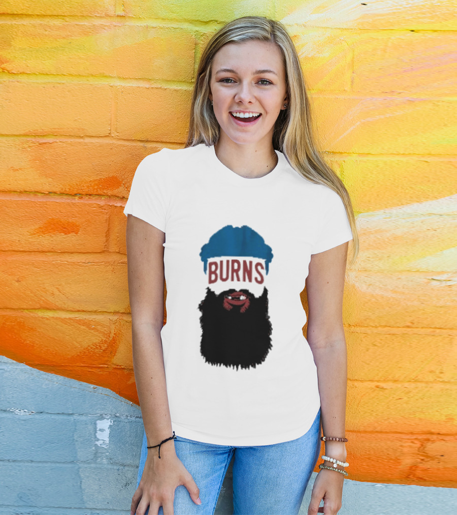 Brent Burns Beard Blue And Red Text Colorado Hockey Fan T-Shirt