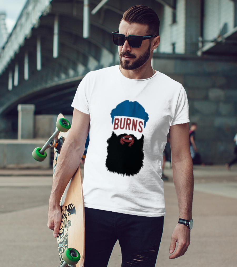 Brent Burns Beard Blue And Red Text Colorado Hockey Fan T-Shirt