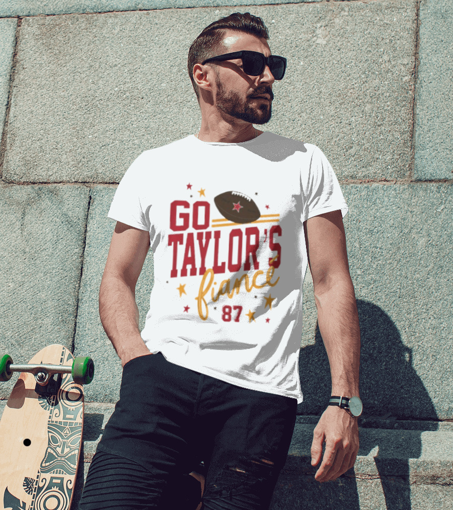 Go Taylor's Fiancé 87 Football Stars And Stripes T-Shirt