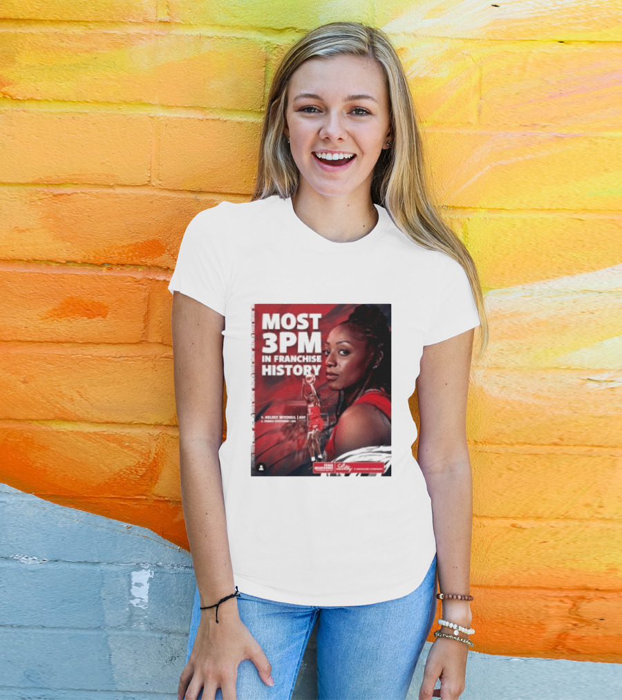 Kelsey Mitchell Most 3PM In Franchise History Indiana Fever T-Shirt