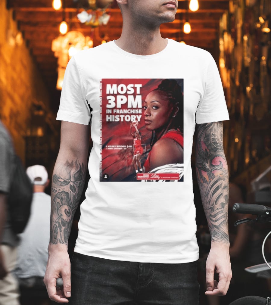 Kelsey Mitchell Most 3PM In Franchise History Indiana Fever T-Shirt