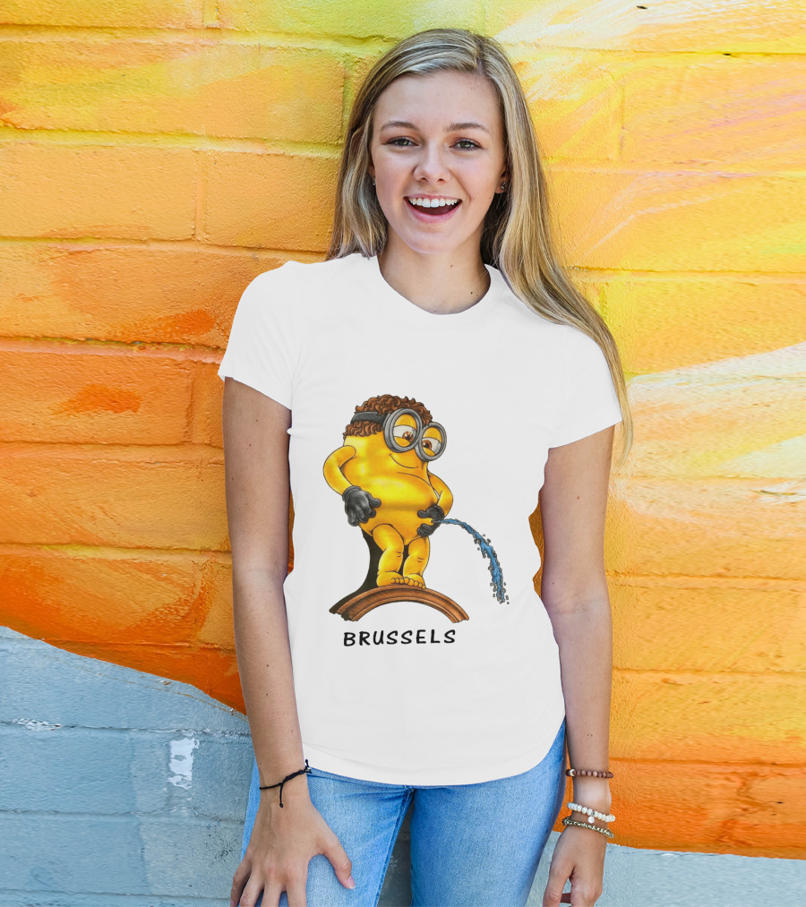 Brussels Pee Minion Parody Manneken Pis T-Shirt