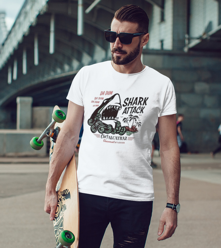 Big Wave Shark Attack Che Alcatraz Island California Adventure T-Shirt