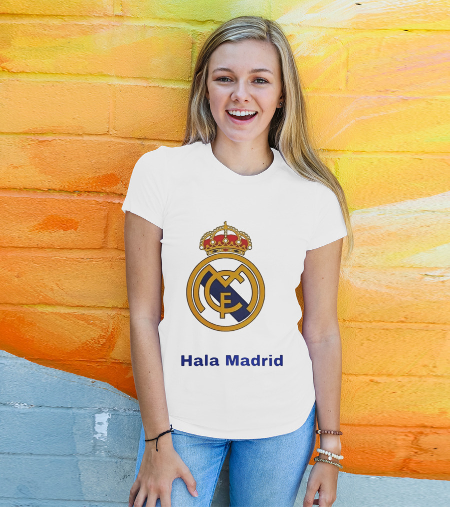 Hala Madrid Real Madrid CF Crest Spain Football Club T-Shirt