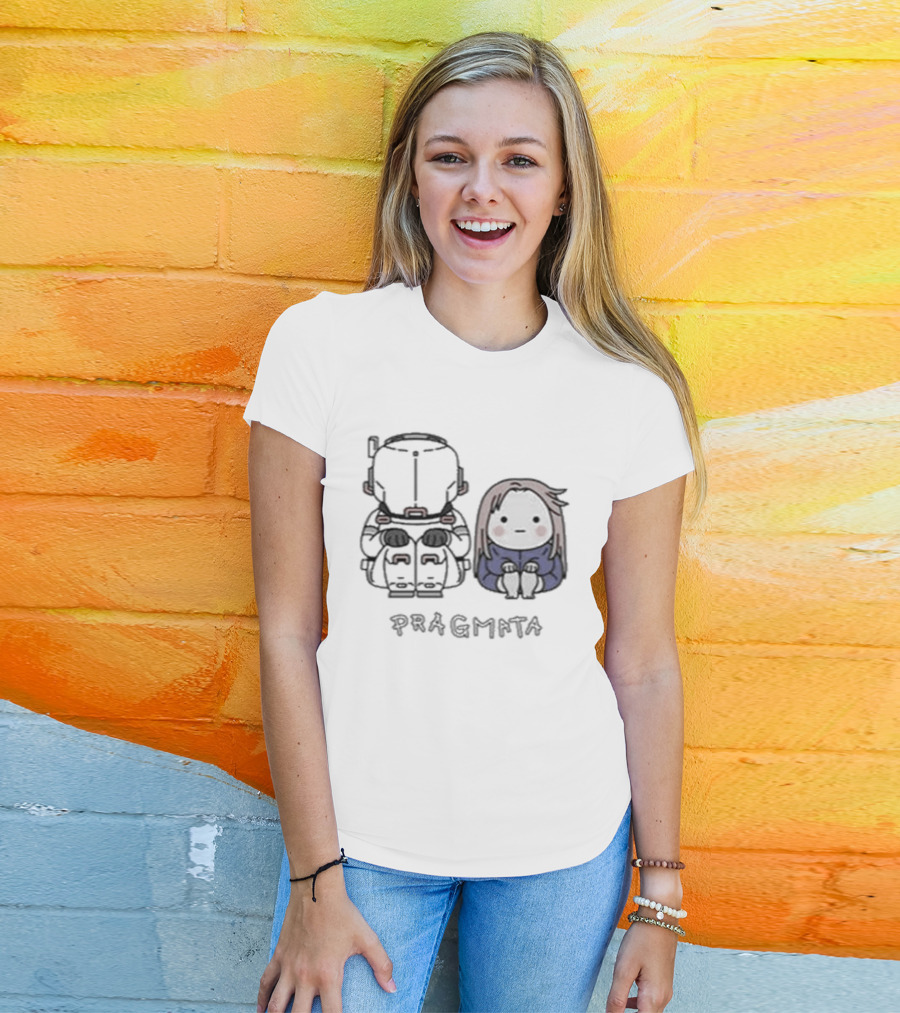 Pragmata Hugh Diana Sitting Together T-Shirt