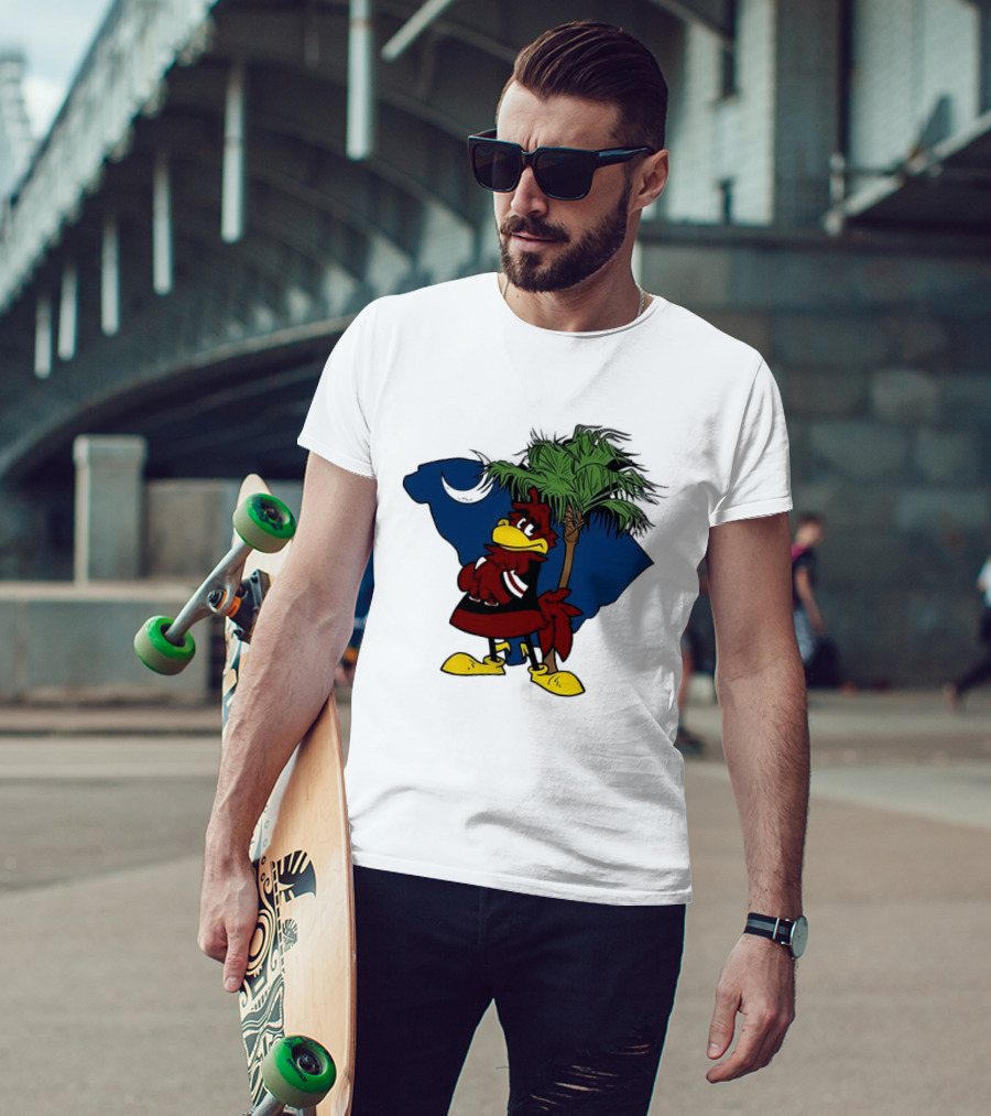 South Carolina Gamecocks Hey Gamecocks Mascot Palmetto Crescent T-Shirt
