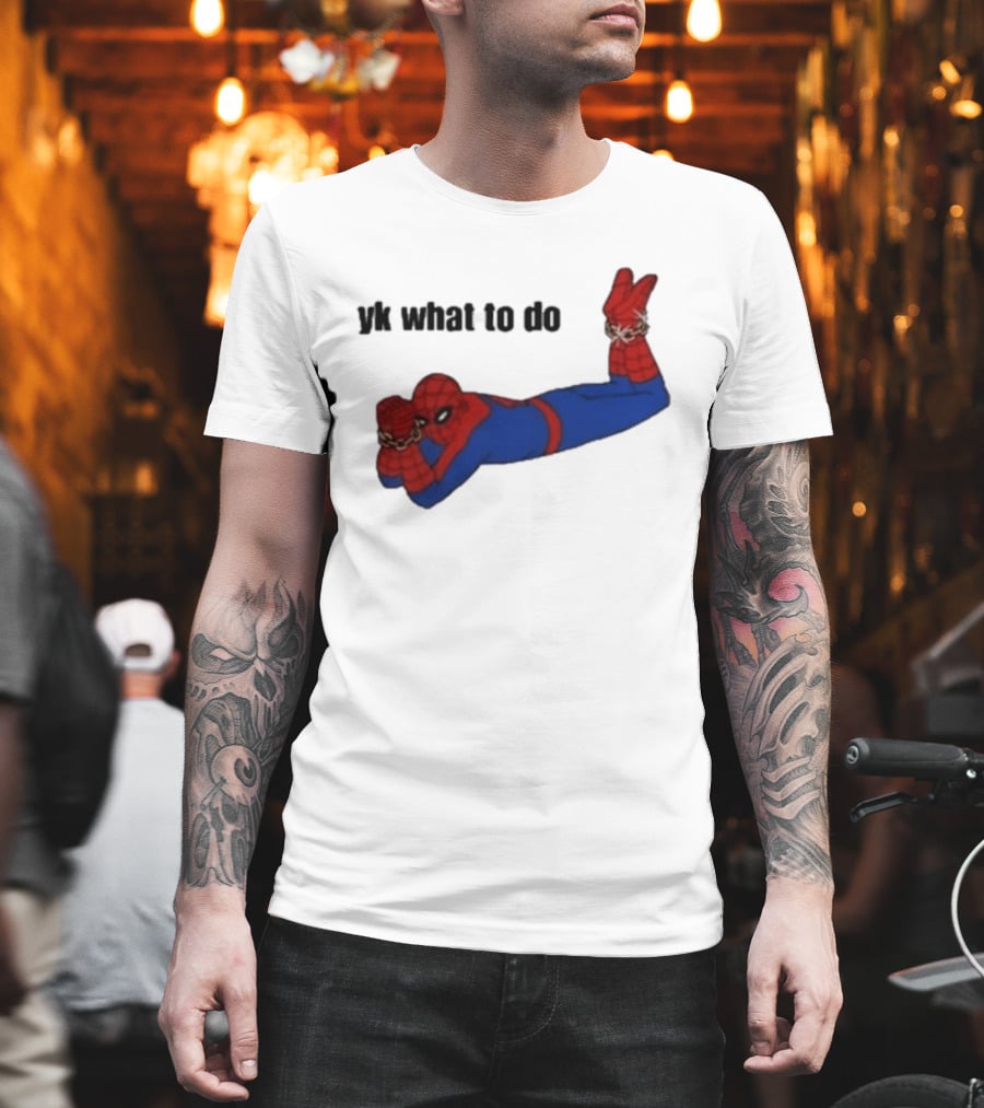 Spooderman YK What To Do Meme T-Shirt