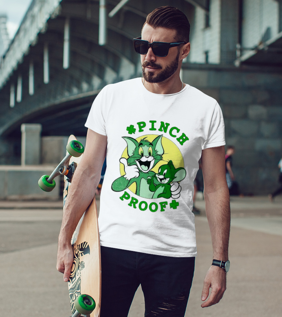Tom And Jerry Pinch Proof St. Patrick's Day Celebration T-Shirt