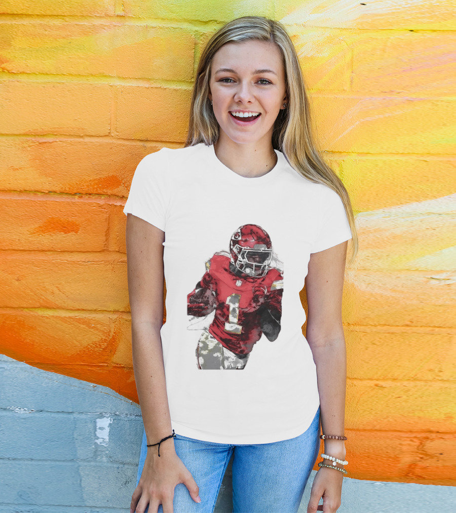 Kansas City Chiefs Xavier Worthy Football Player Number One T-Shirt
