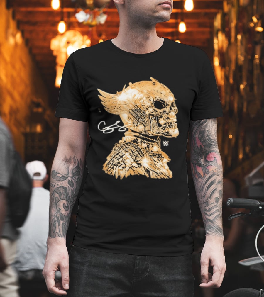 WWE Cody Rhodes American Nightmare Golden Skull T-Shirt
