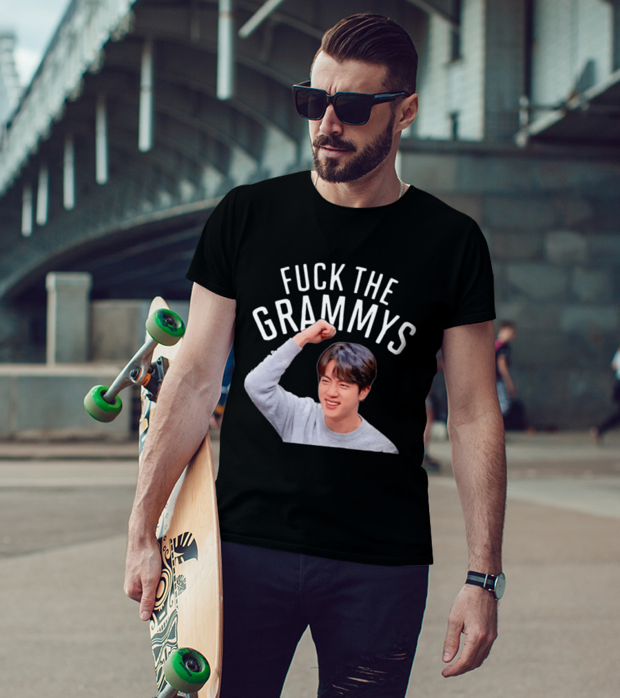 Jin BTS Fuck The Grammys K Pop Bangtan Boys Fandom T-Shirt