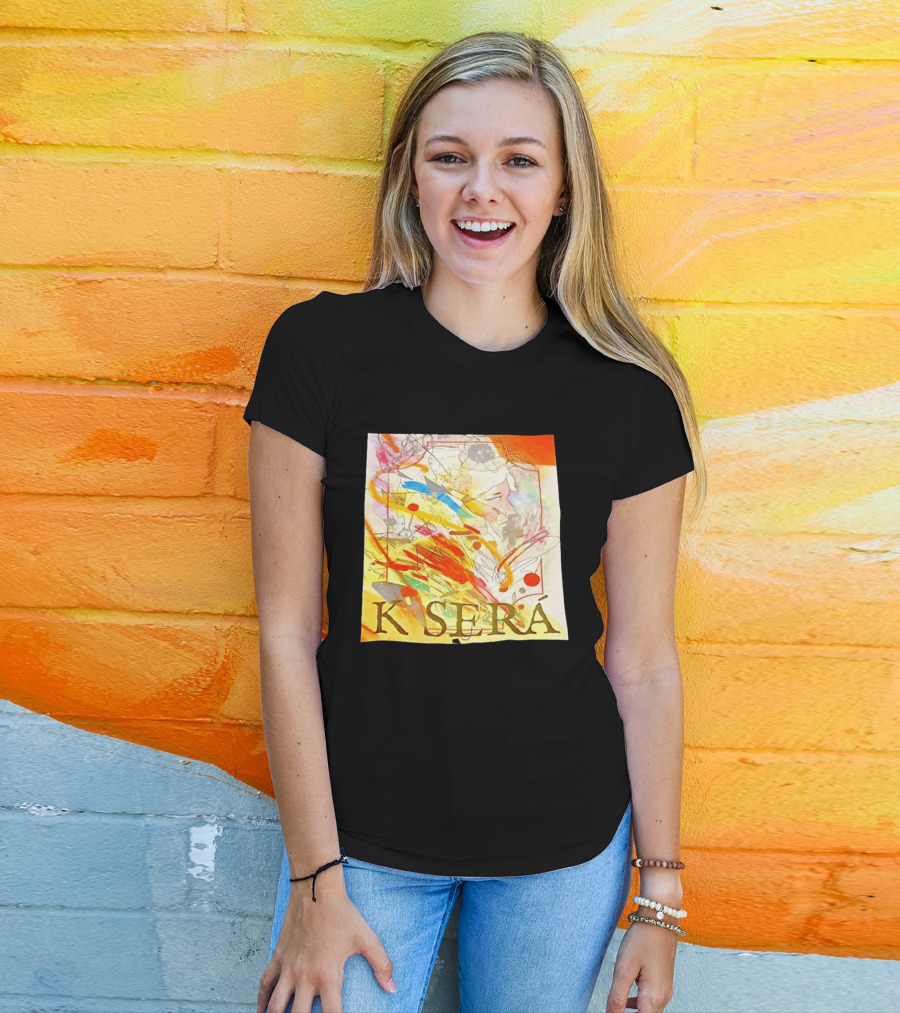 K Será Colorful Abstract Face Expression T-Shirt