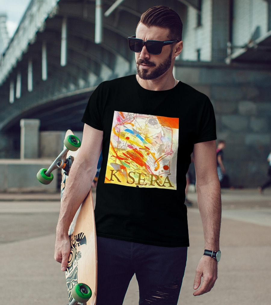 K Será Colorful Abstract Face Expression T-Shirt
