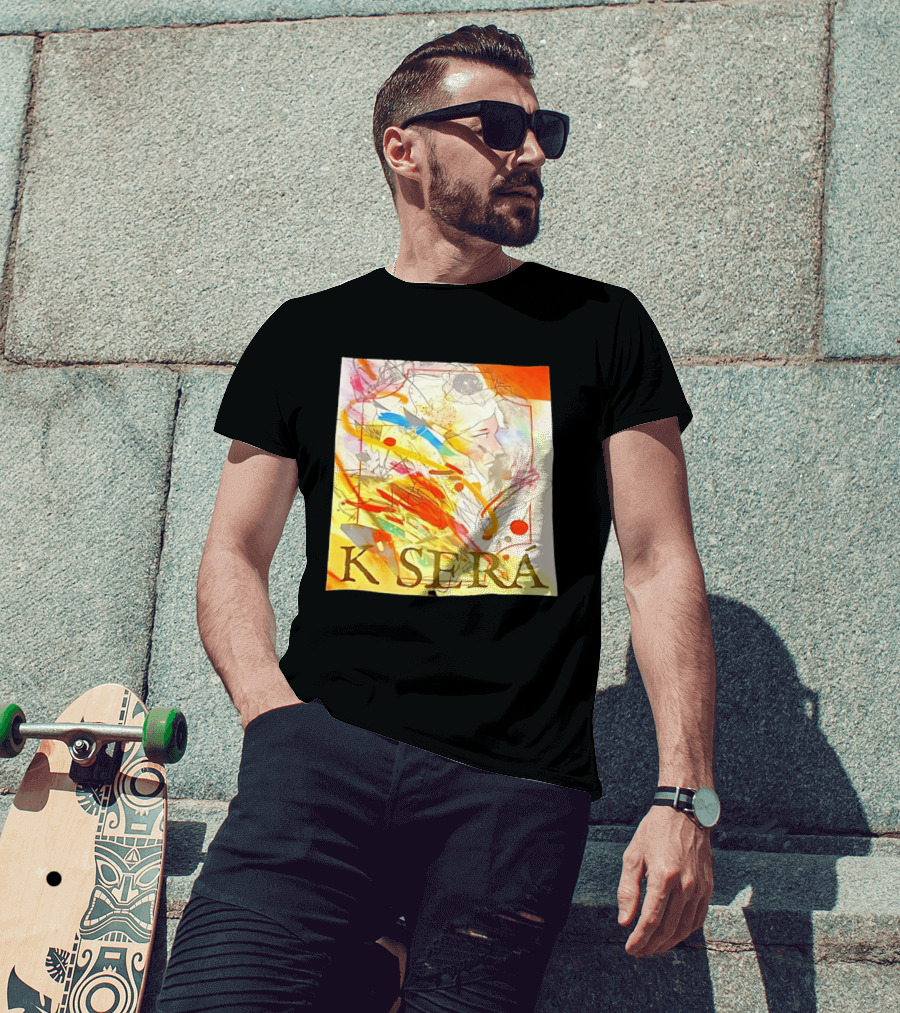 K Será Colorful Abstract Face Expression T-Shirt