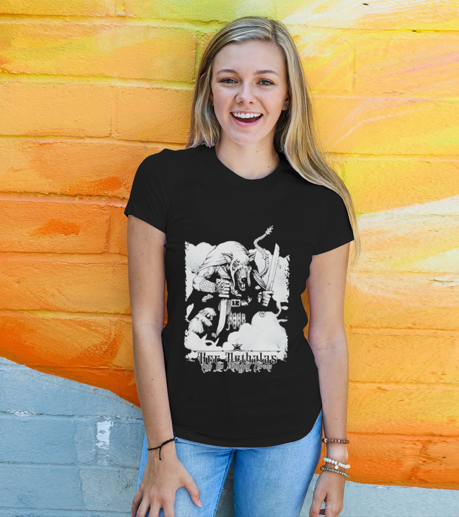 Ker Nethalas Into The Midnight Throne Rat Warrior Sword And Dagger Creature T-Shirt