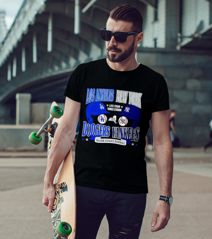 Los Angeles Dodgers Vs New York Yankees Live From Yankee Stadium Major League Baseball T-Shirt