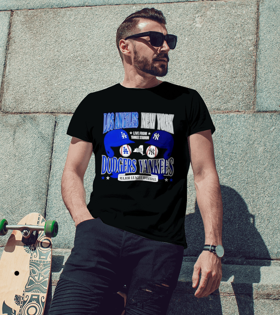 Los Angeles Dodgers Vs New York Yankees Live From Yankee Stadium Major League Baseball T-Shirt