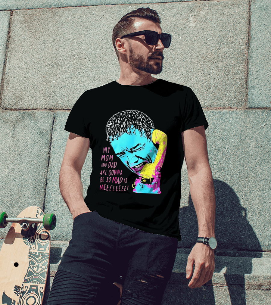 My Mom And Dad Are Gonna Be So Mad At Me Kevin McCallister Home Alone Phone Scene Retro Pop T-Shirt