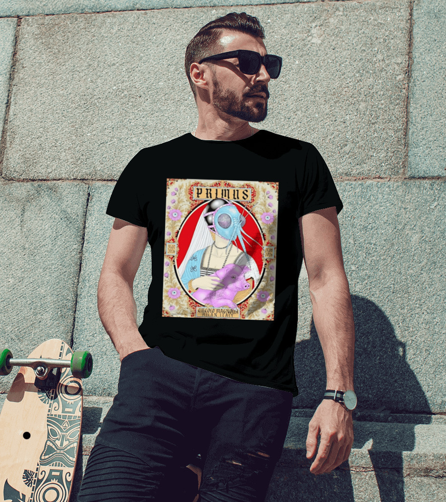 Primus Circolo Magnolia Milan Italy July August 2026 Concert Floral T-Shirt