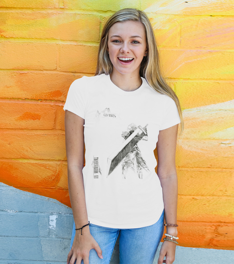 Cloud Strife Final Fantasy VII Tax Evasion IRS T-Shirt