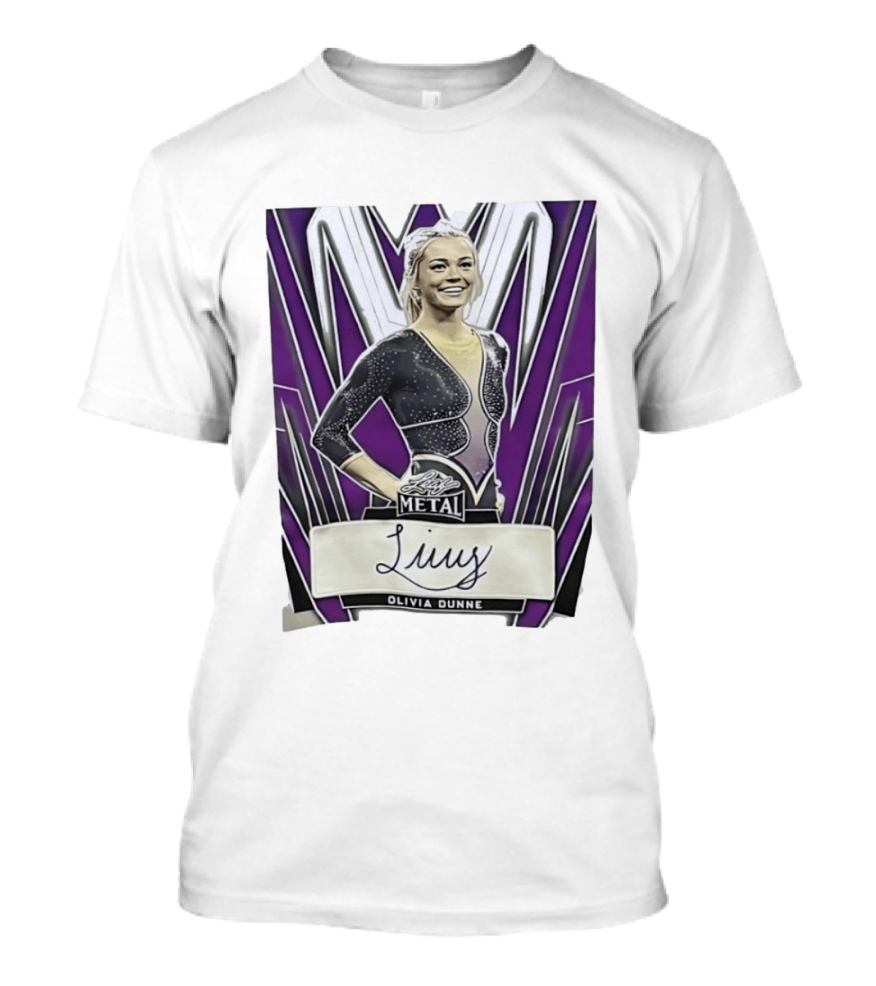 Leaf Metal Olivia Dunne Livvy Autograph Card T-Shirt