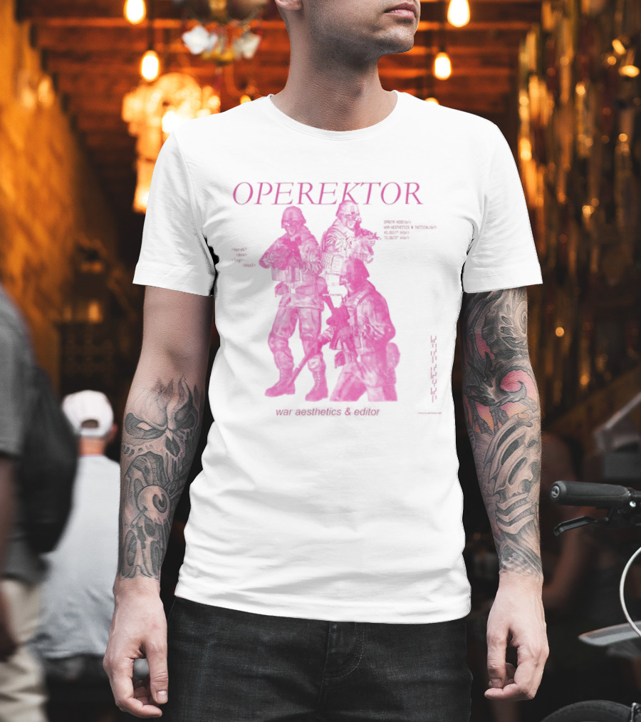 Operektor War Aesthetics Tactical Editor Time Signature Authored Narratives T-Shirt