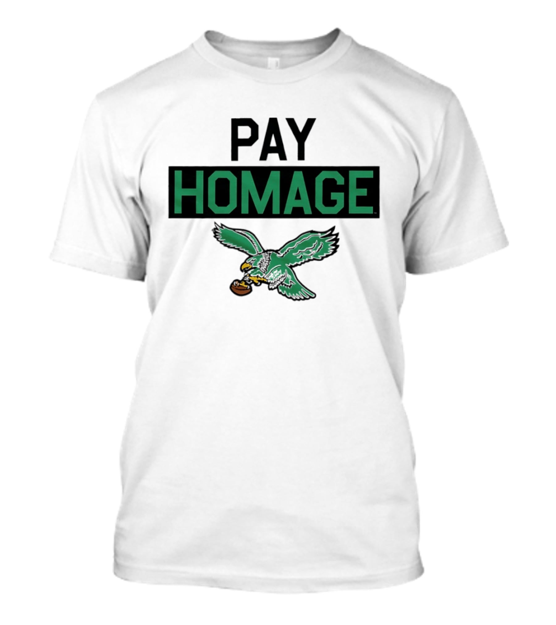 Pay Homage Philadelphia Eagles Football Vintage Eagle Carrying Football T-Shirt