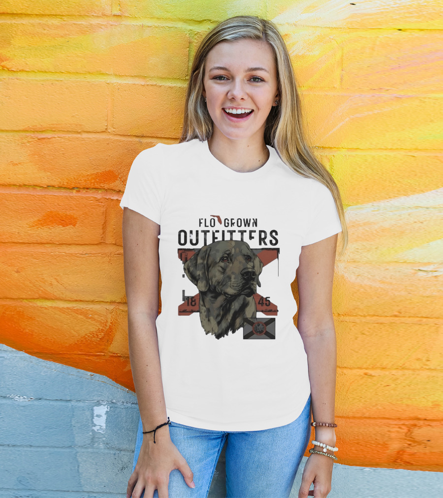 Flo Grown Outfitters Labrador Retriever Florida 1845 Seal T-Shirt