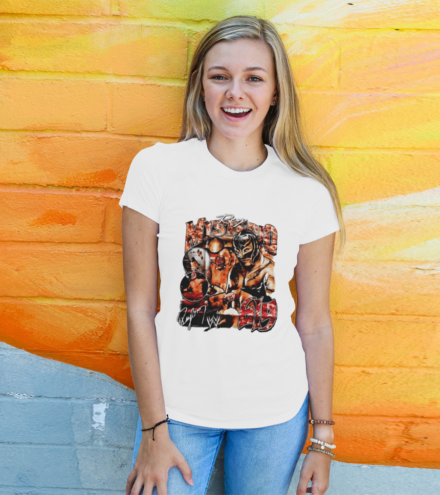 Rey Mysterio 619 WWE Wrestling Mask Signature Action T-Shirt