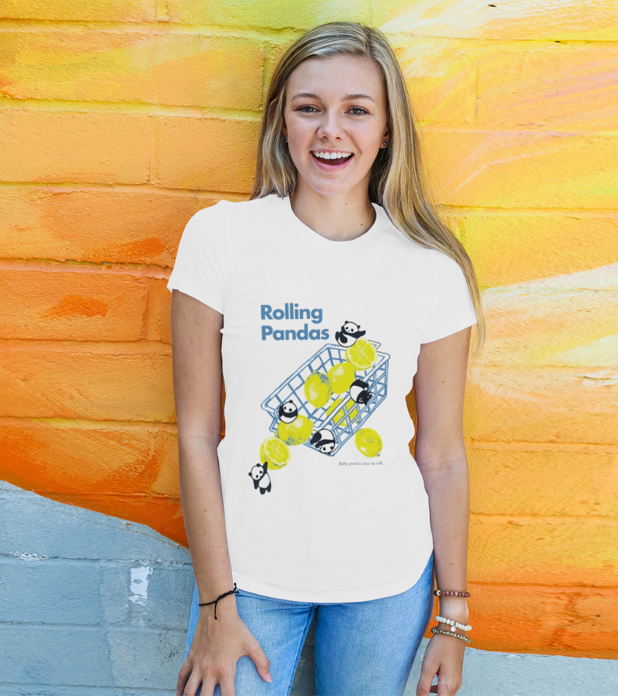 Rolling Pandas Baby Pandas Love Lemons In Basket T-Shirt