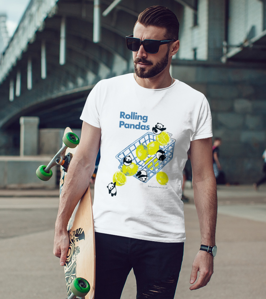 Rolling Pandas Baby Pandas Love Lemons In Basket T-Shirt