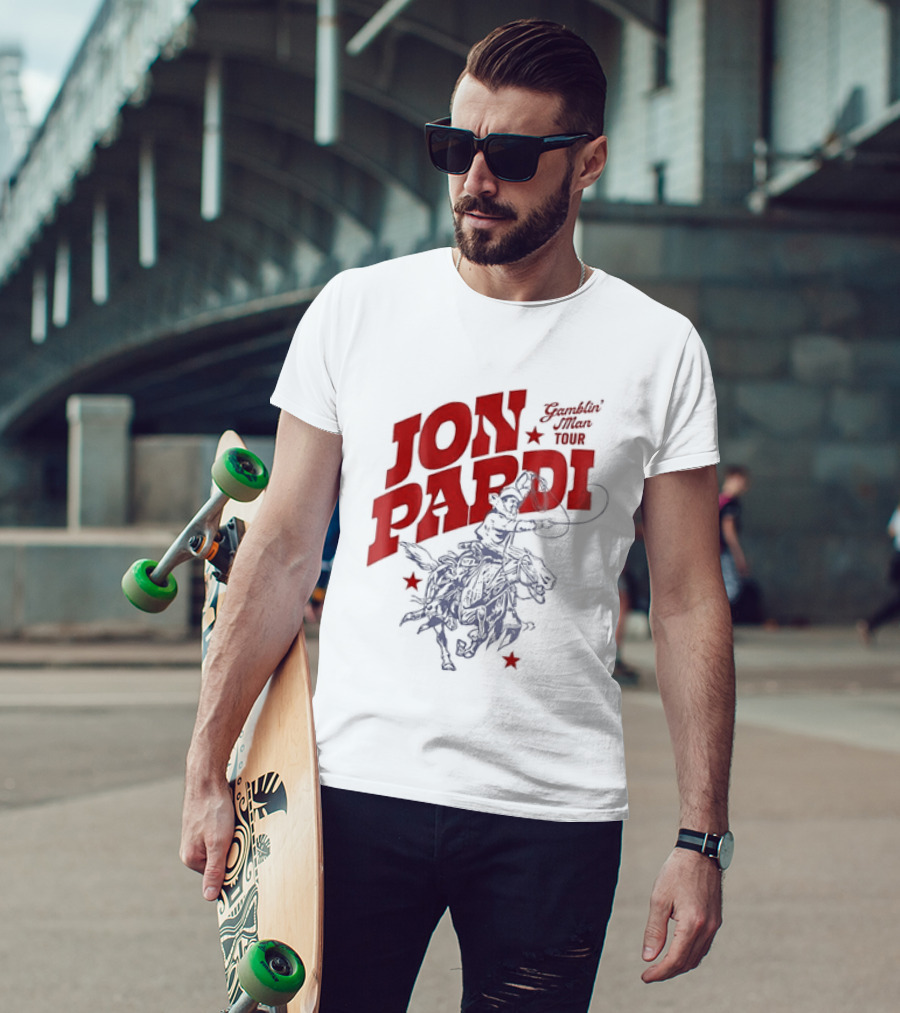 Jon Pardi Gamblin' Man Tour Cowboy Horse Country Music T-Shirt