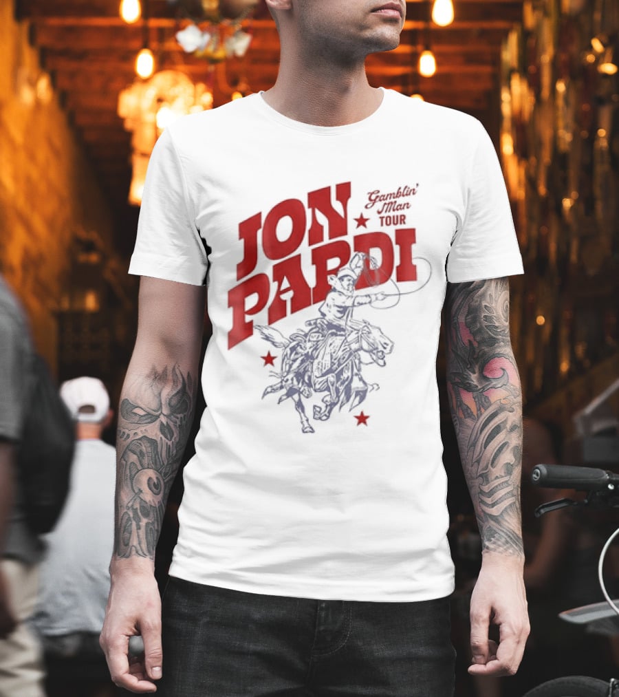 Jon Pardi Gamblin' Man Tour Cowboy Horse Country Music T-Shirt