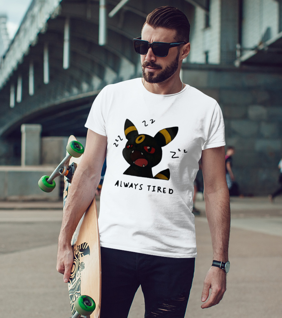 Umbreon Always Tired With ZZZs And Open Mouth Pokémon T-Shirt