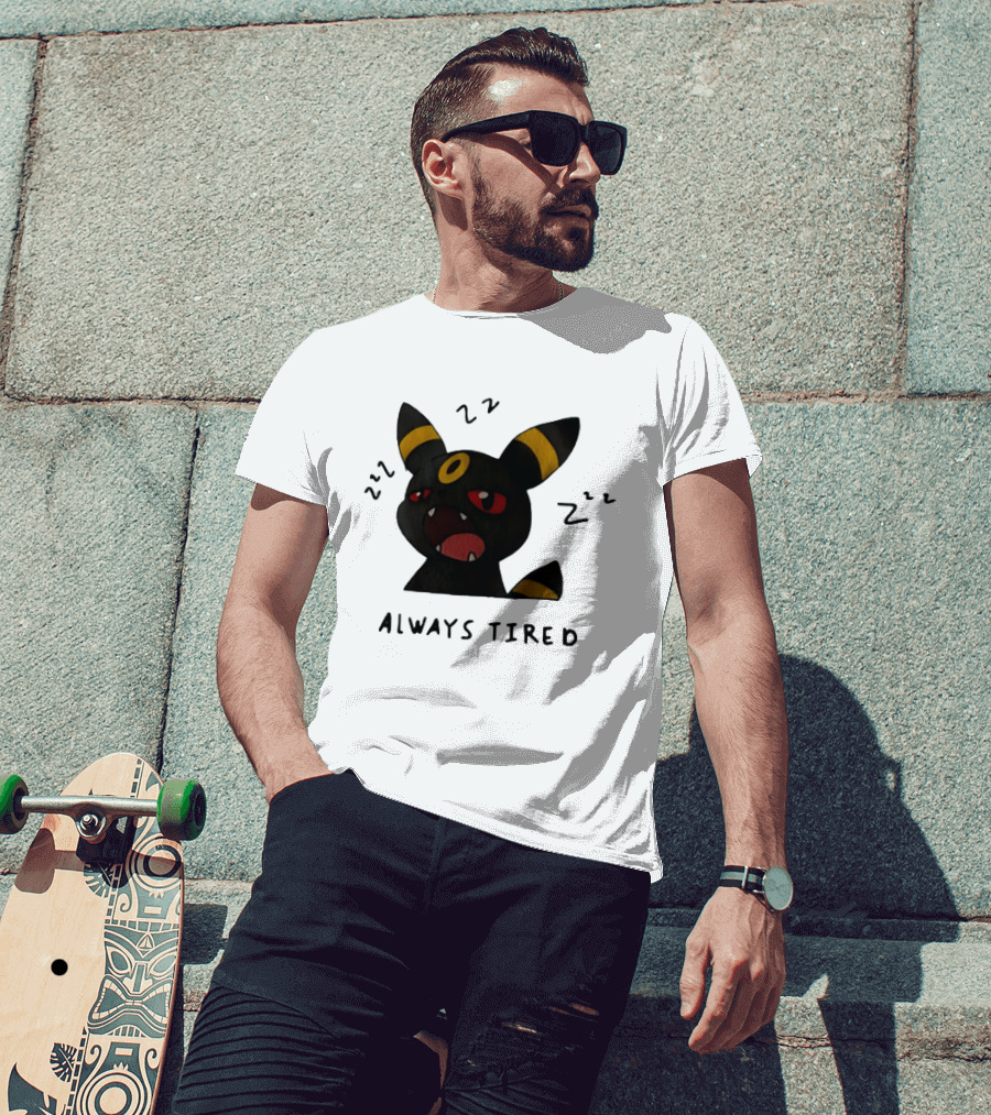 Umbreon Always Tired With ZZZs And Open Mouth Pokémon T-Shirt