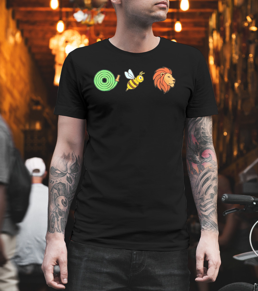 Hose Bee Lion Rebus Visual Wordplay Puzzle T-Shirt