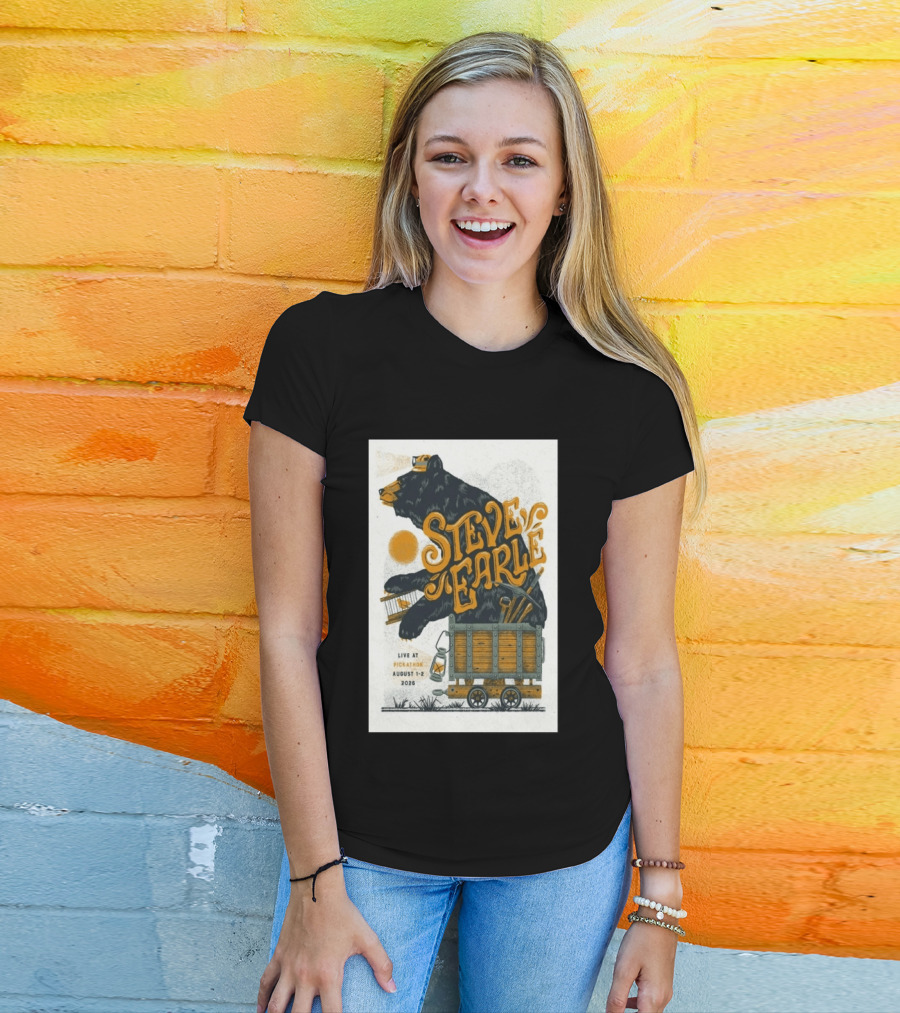 Steve Earle Pickathon Live August 1 2 2026 Event Bear T-Shirt