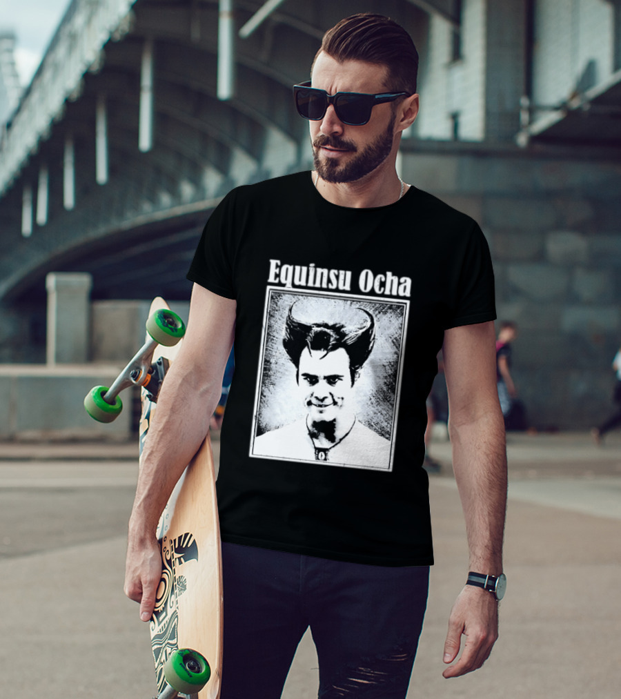 Jim Carrey Equinsu Ocha Ace Ventura Distressed Vintage Look T-Shirt