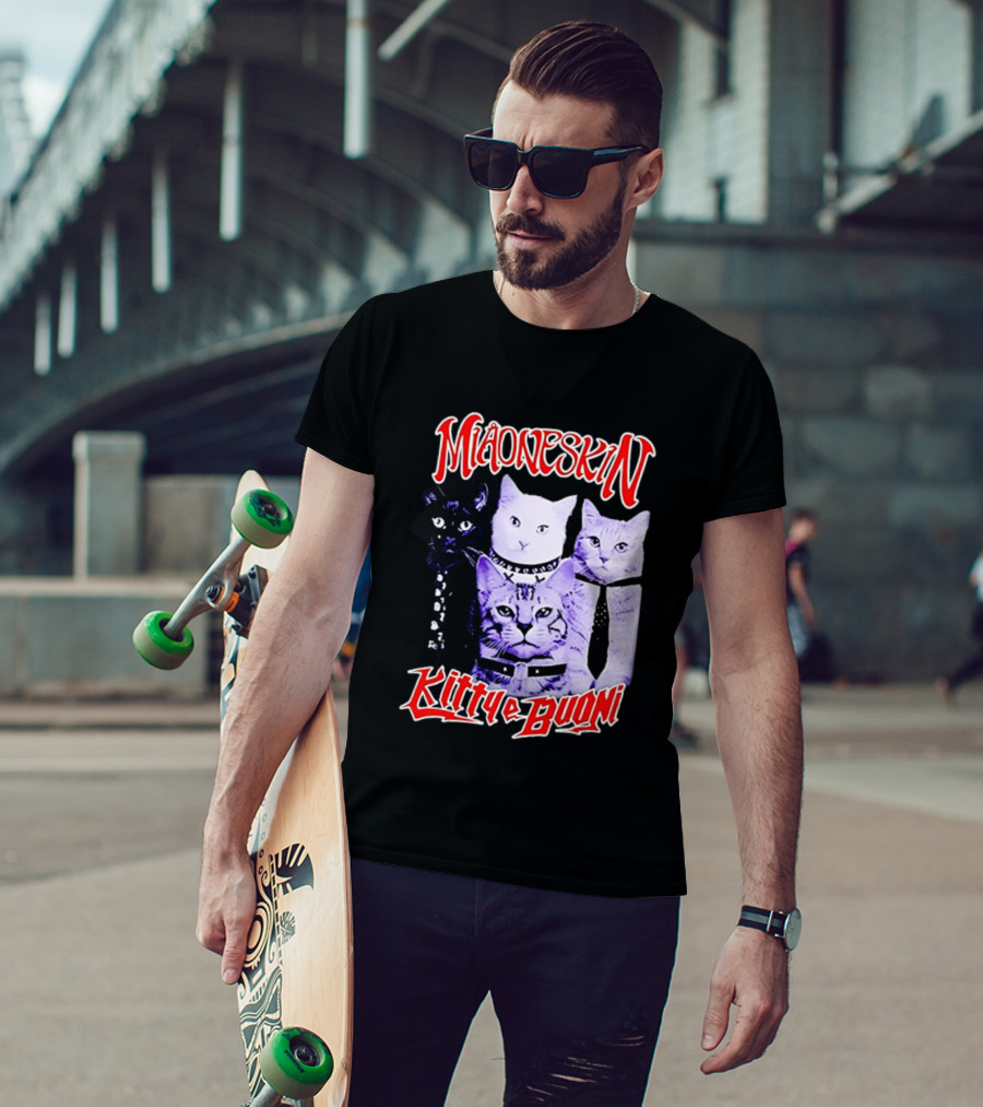 Miaoneskin Kitty E Buoni Maneskin Cats Band T-Shirt
