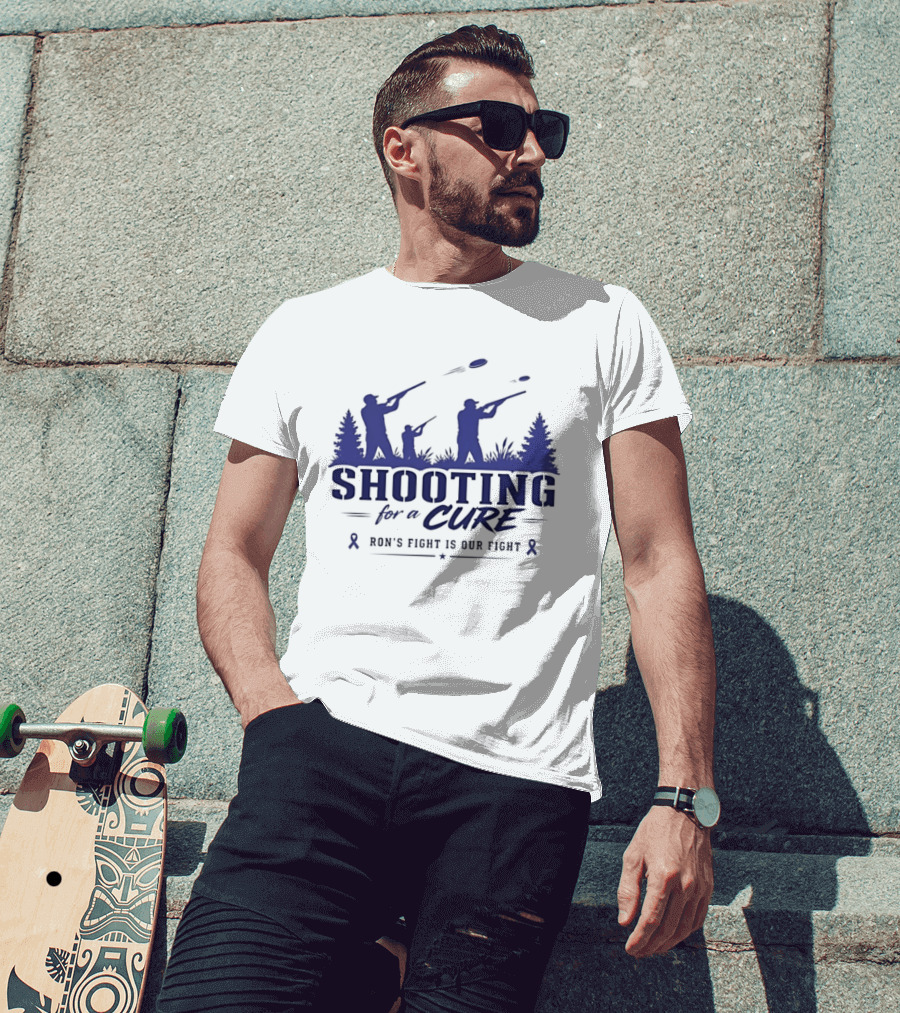 Shooting For A Cure Ron's Fight Is Our Fight Forest Hunter T-Shirt