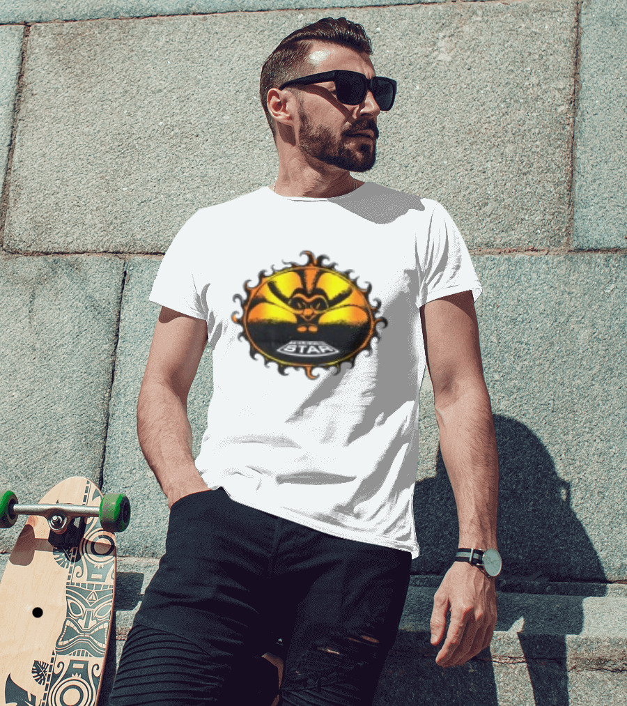 Televisi Star Catalog Store Heatwave Sun Logo White T-Shirt