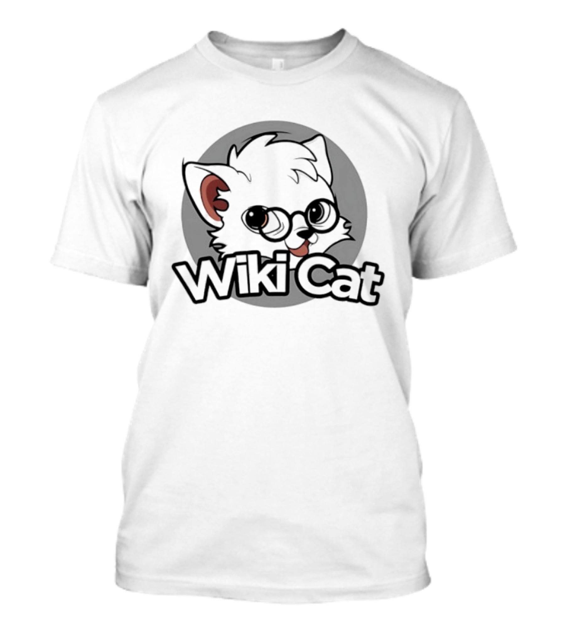 Wiki Cat Feline Character With Glasses T-Shirt