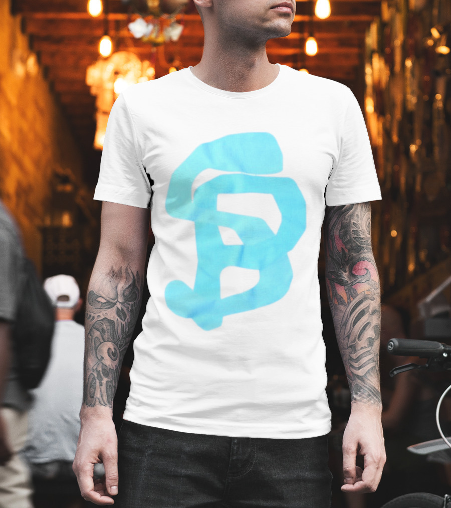 Wolee Store Classic Saintp Light Blue Monogram S P T-Shirt
