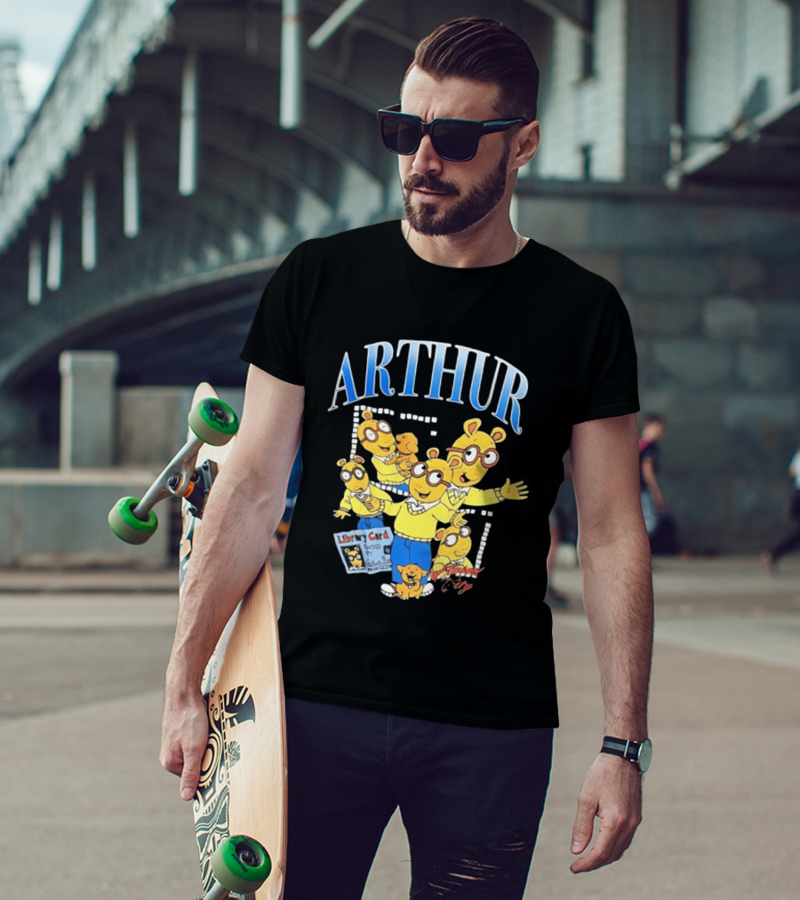 Arthur Read And Pal Library Card Elwood City PBS Kids T-Shirt