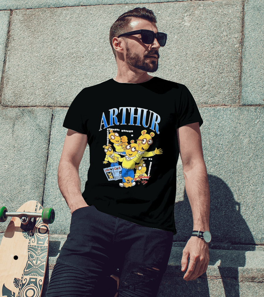 Arthur Read And Pal Library Card Elwood City PBS Kids T-Shirt