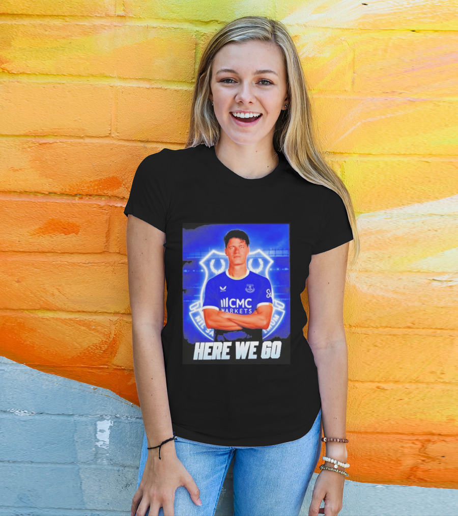 Christian Norgaard Everton Transfer Announcement Here We Go T-Shirt