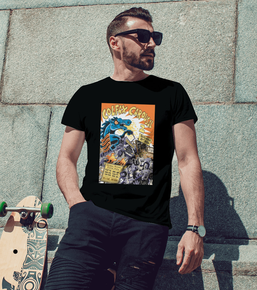 Colfax Carousal 2 Longest Wickedest Street September 19th 2026 Bands Venues Gory Party Denver CO T-Shirt