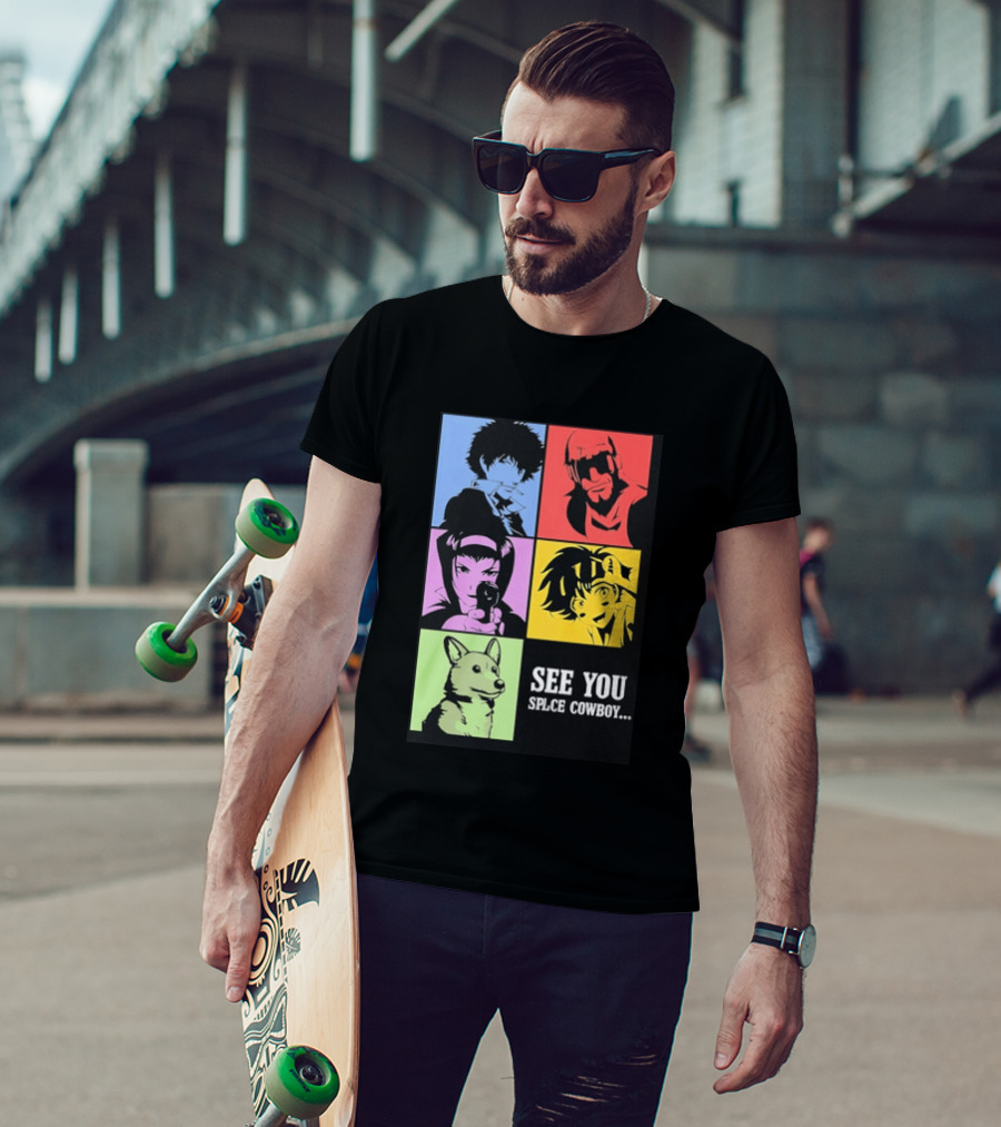 Cowboy Bebop See You Space Cowboy With Character Grid T-Shirt