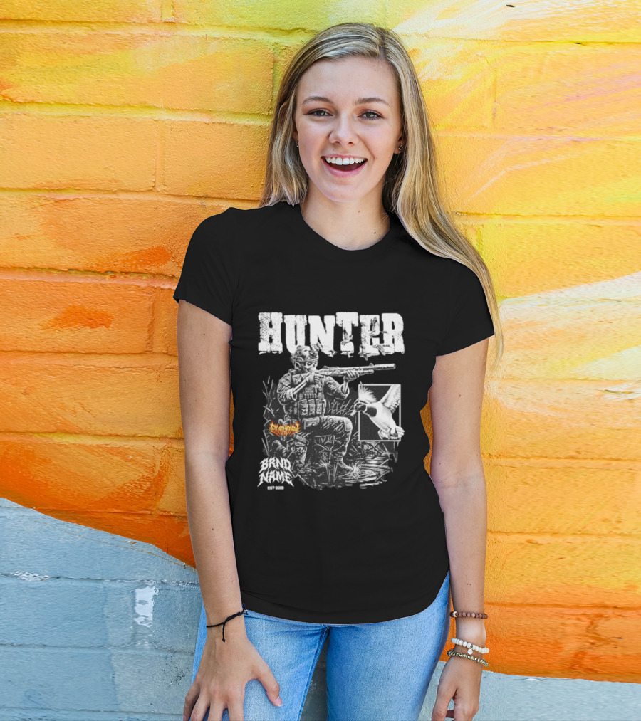 Skeleton Tactical Soldier Duck Hunting Hunter EST 2022 T-Shirt