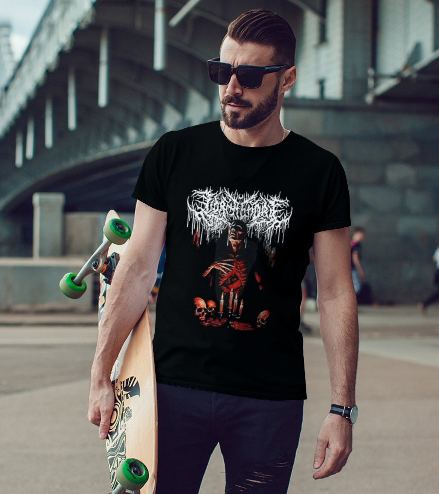 The Sweat & Blood Tour Everblack Festering Within Me Skeleton T-Shirt